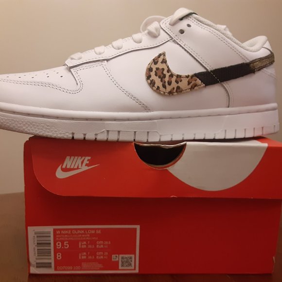 Size 9.5W / 8M - Nike Dunk Low SE Primal White women's DD7099-100 - USED - Picture 3 of 6
